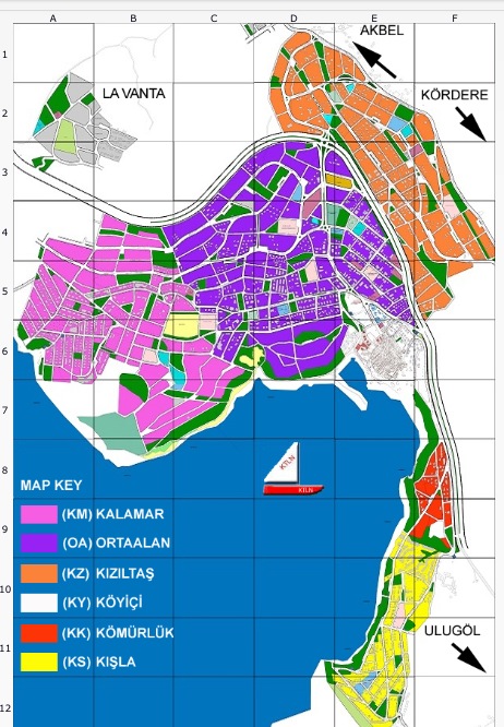 Areas of Kalkan 
